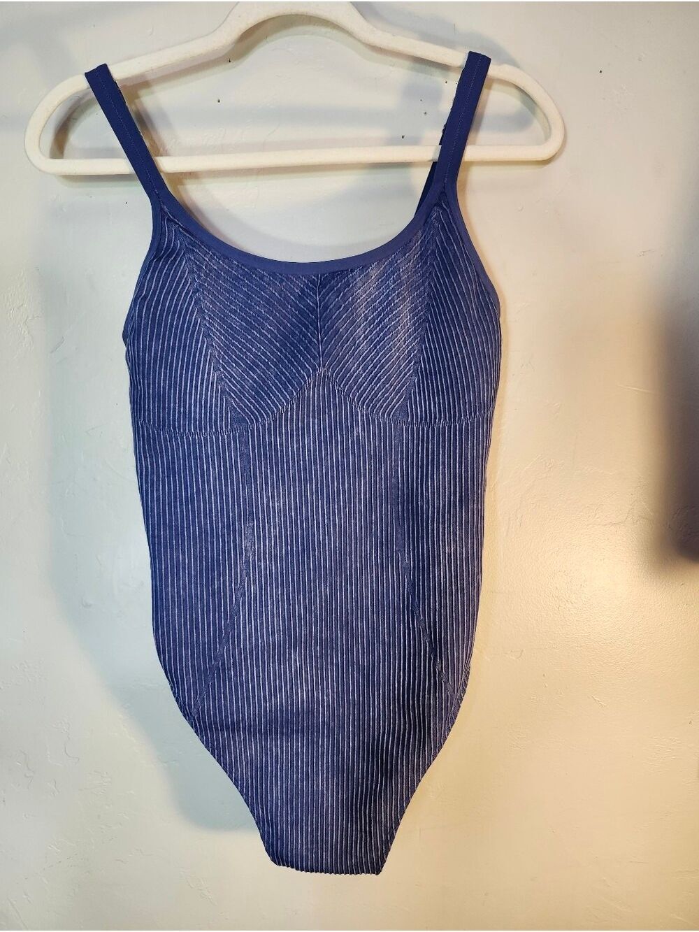 American Eagle Outfitters Navy Ribbed One-Piece Blue